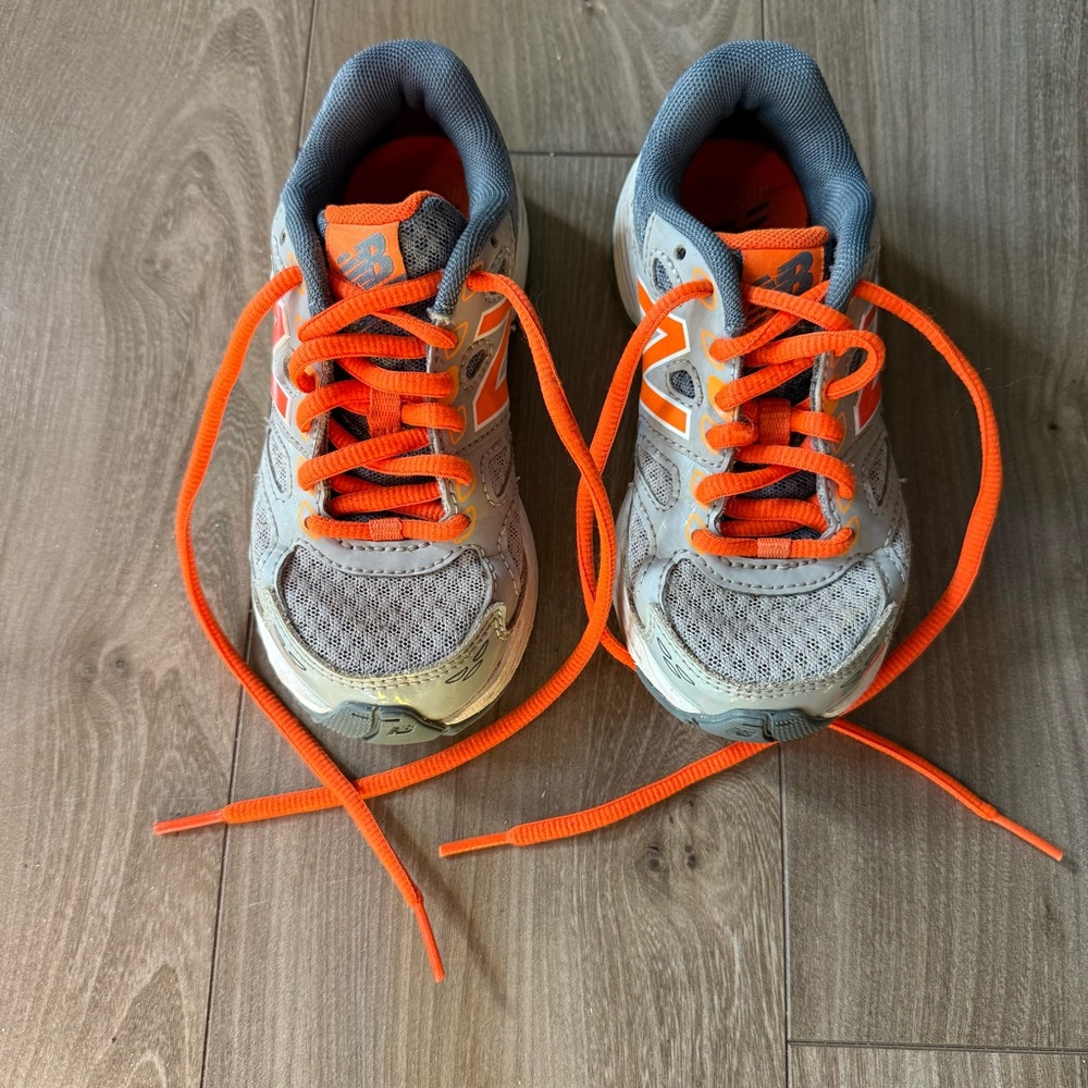 New Balance Gray and Orange sneakers